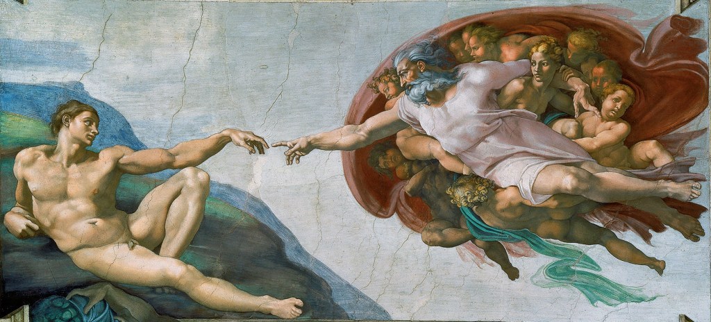 The creation of Adam.
